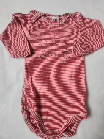 Joli body Petit Bateau bébé 9 mois manches longues automne hiver