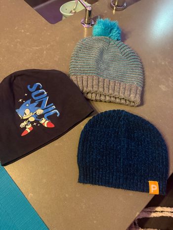 Lot de 3 bonnets enfants  2/3 ans, 51 cm