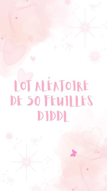 Lot de 50 feuilles Diddl