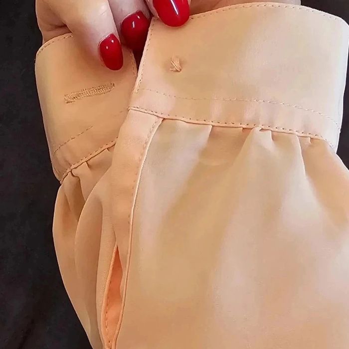 Blouse vintage rose col epaulettes - photo numéro 7