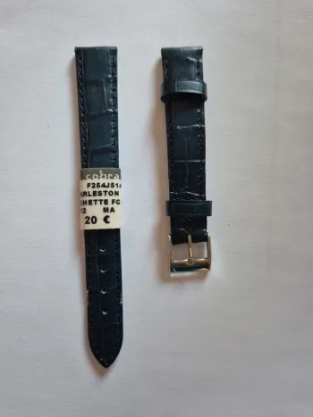 Bracelet de montre bleu marine cuir vachette