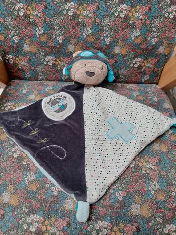 #16 - Doudou mouchoir ours Lazare Sauthon