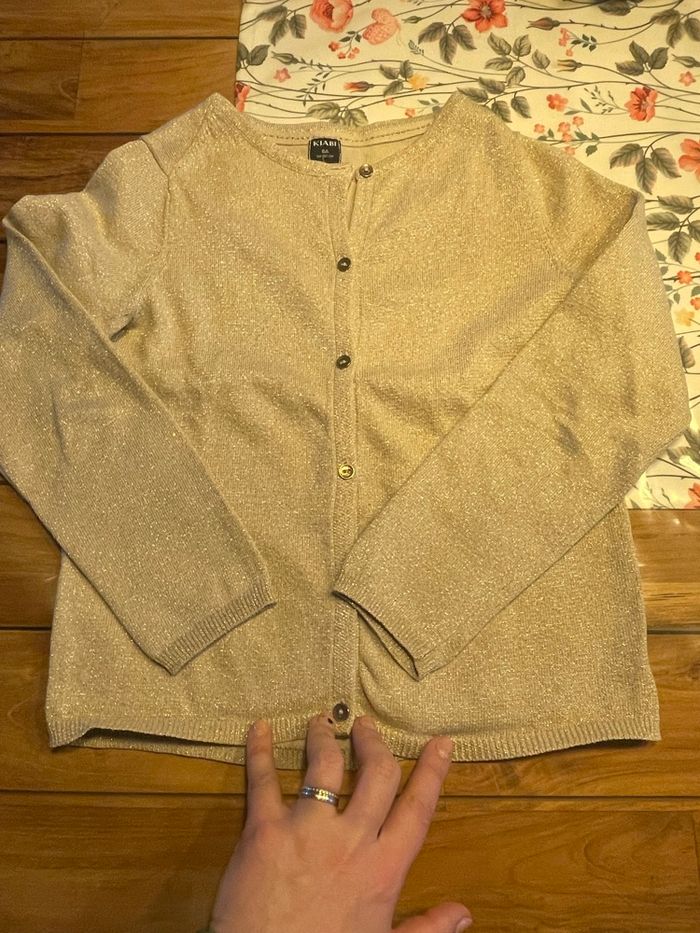 Gilet fille or 8 ans