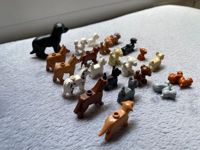 Lot de 22 chiens lego différents (dogs), plusieurs races de chiens - photo numéro 6
