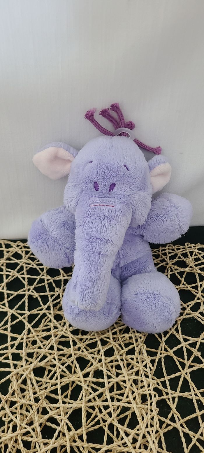 Doudou Eléphant mauve éléphant  Lumpy Winnie Disney Nicotoy - photo numéro 5