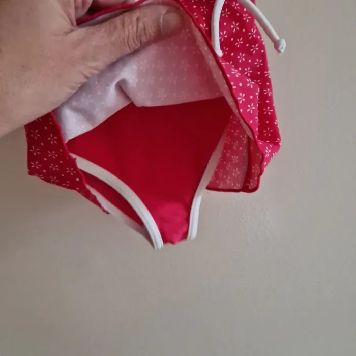 3/6 mois maillot de bain rose avec tunique - photo numéro 3