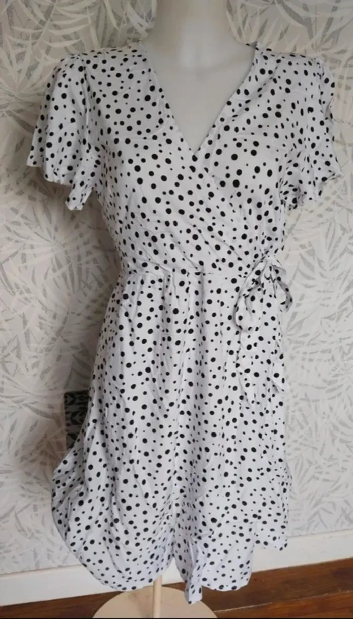 Sublime robe d'été femme à pois taille S/M 36/38 - photo numéro 4