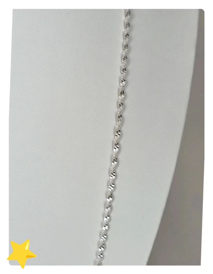 Collier maille Torsadé 2mm 65cm - photo numéro 3