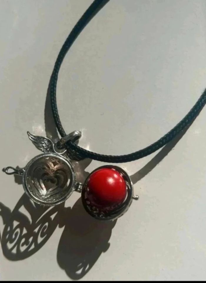 Collier bola de grossesse avec bille aile d ange - photo numéro 3