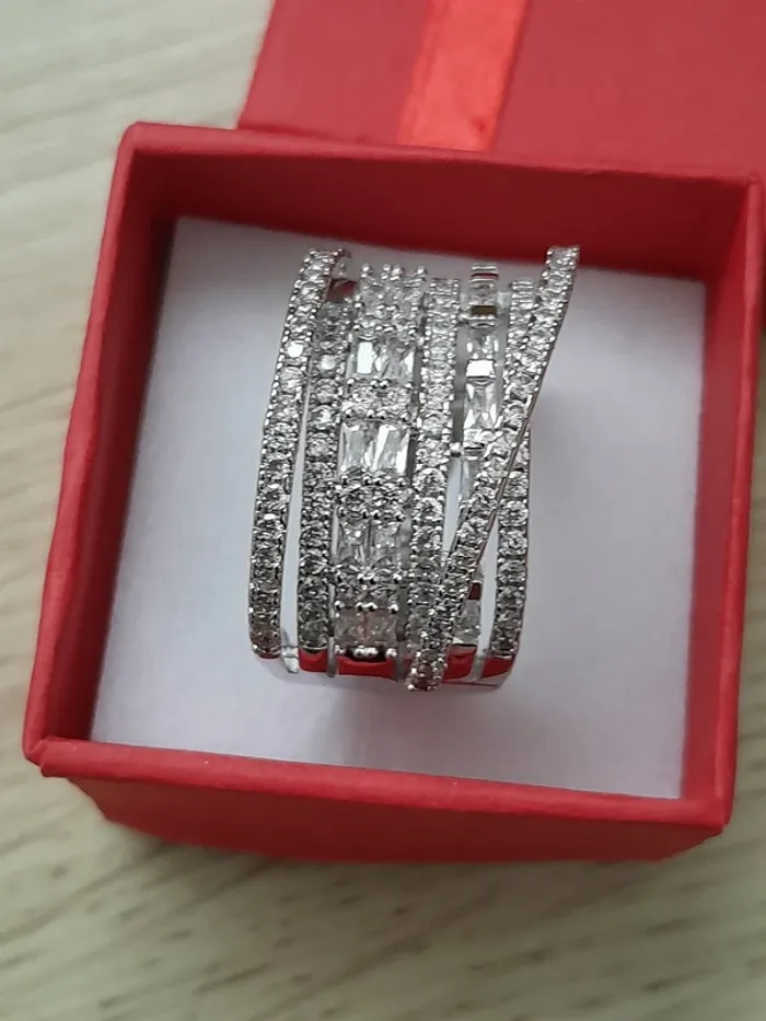 Large Bague avec strass en cristal, style Bohème,  taille 60 - photo numéro 3