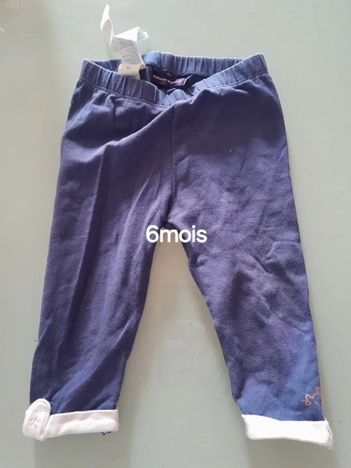 Legging fille bleu marine 6mois