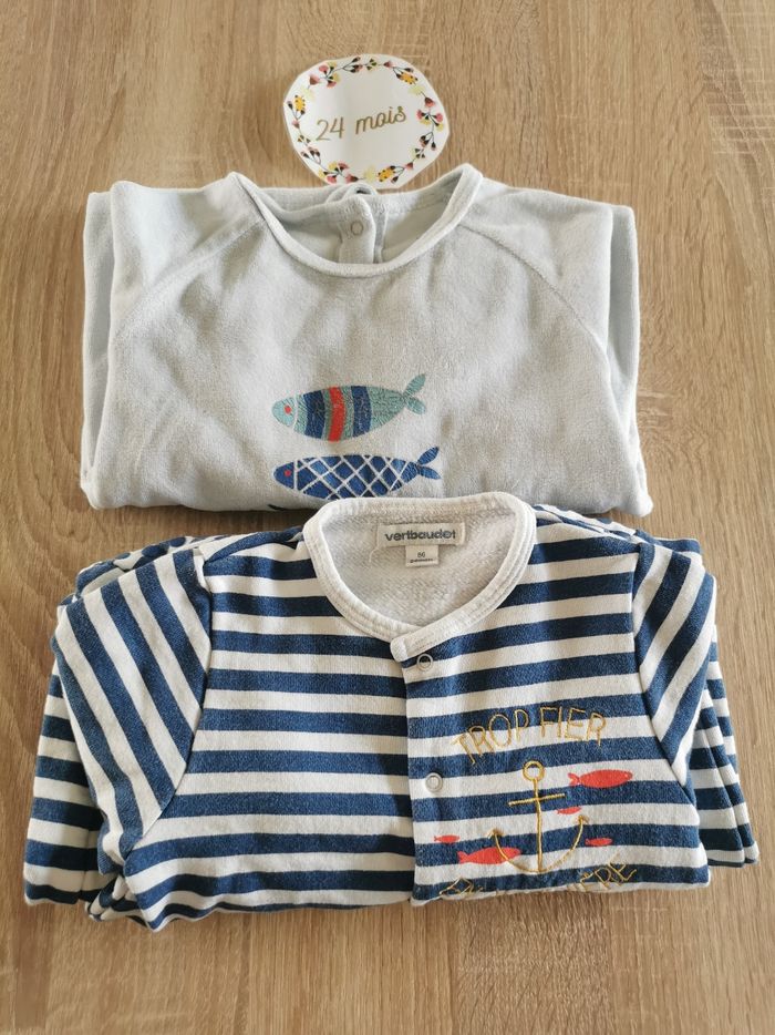 Lot de 2 pyjamas bébé garçon 24mois vertbaudet tbe