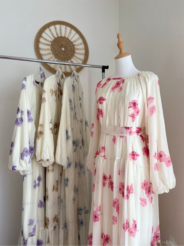 Robe à fleurs rose - photo numéro 4
