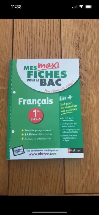 Livre fiche de bac 1ere