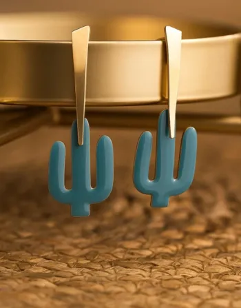 🌵 Boucles d’oreilles cactus – Grizzly Chéri 🌵
