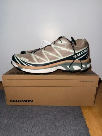 Chaussure Salomon XT-6 Beige, Verte Oxford Tan / Carbon / Clearly Aqua