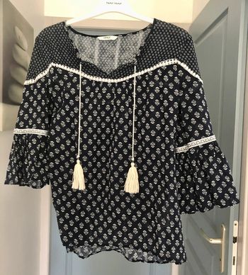 Blouse bleu marine à motifs Only taille XS