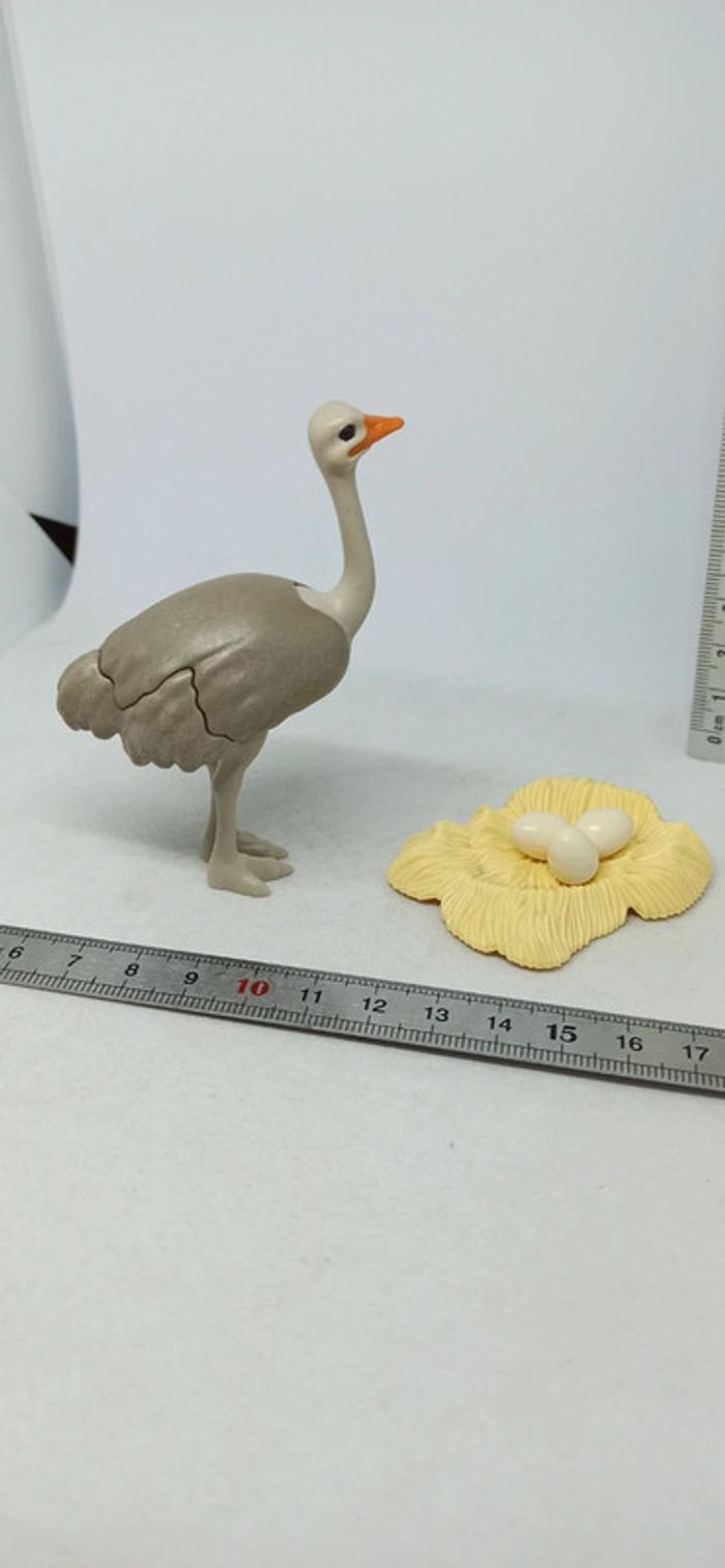 Autruche avec œufs et nid playmobil - photo numéro 3