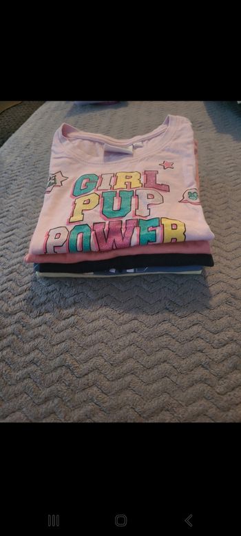 Lot 5 tee-shirts fille MC 5 ans