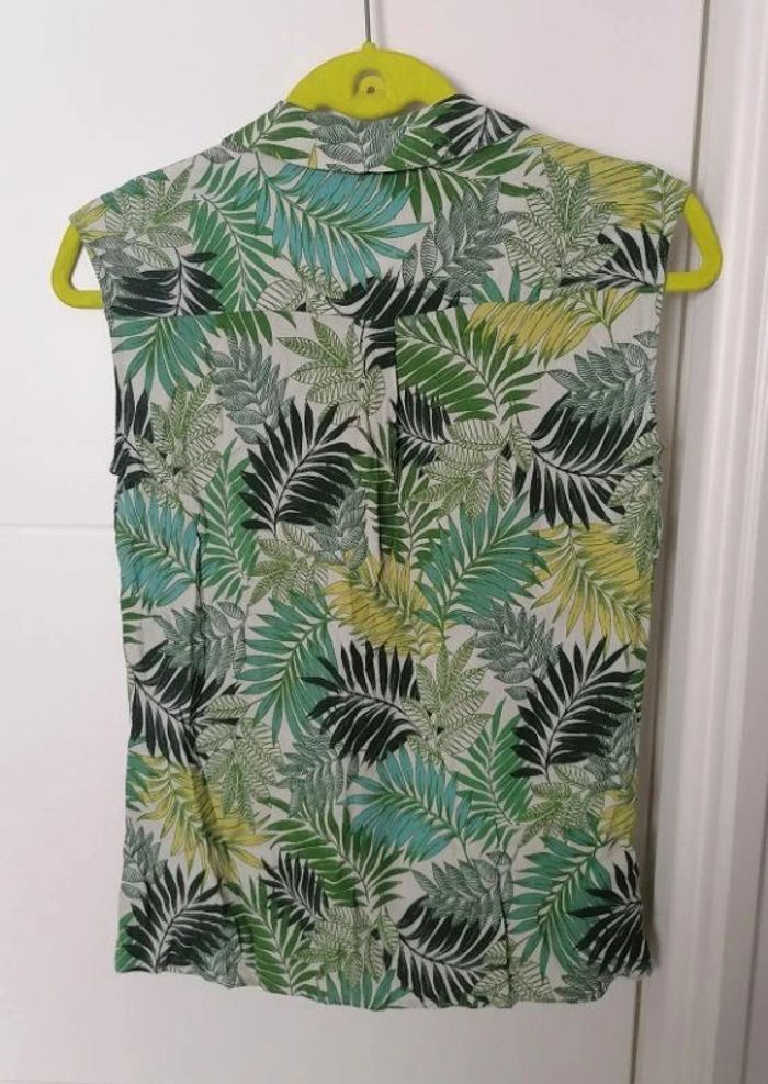 Top feuilles tropicales blanc vert Taille S 1.2.3 - photo numéro 8