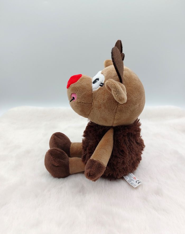 Peluche doudou renne marron Rudolph au nez rouge WINDEL GmbH 25 cm Lidl ?? - photo numéro 2