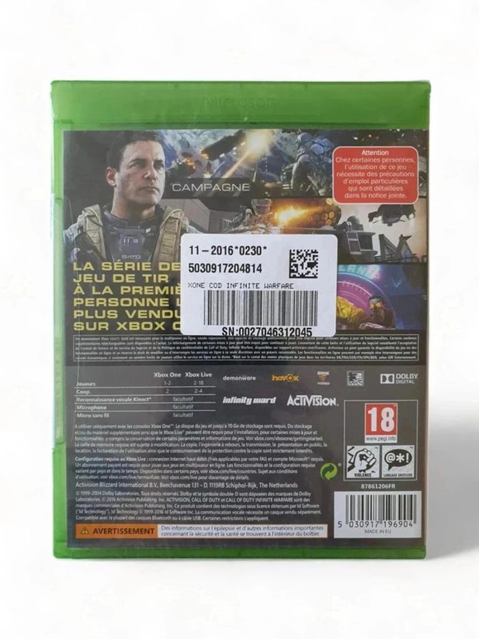 Jeu Xbox One Call of Duty infinite warfare Neuf blister - photo numéro 2