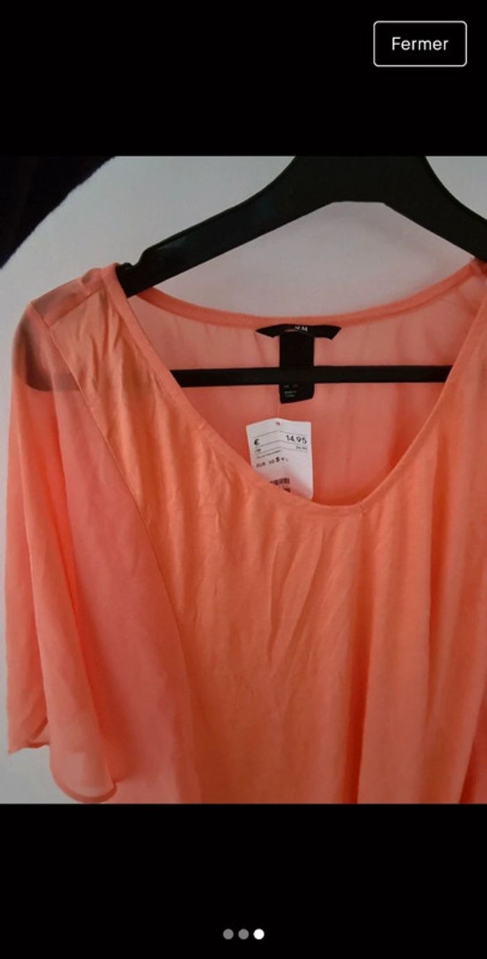Blouse corail neuf - photo numéro 2