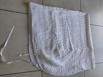 Couverture blanche bébé naissance  baptême neuve