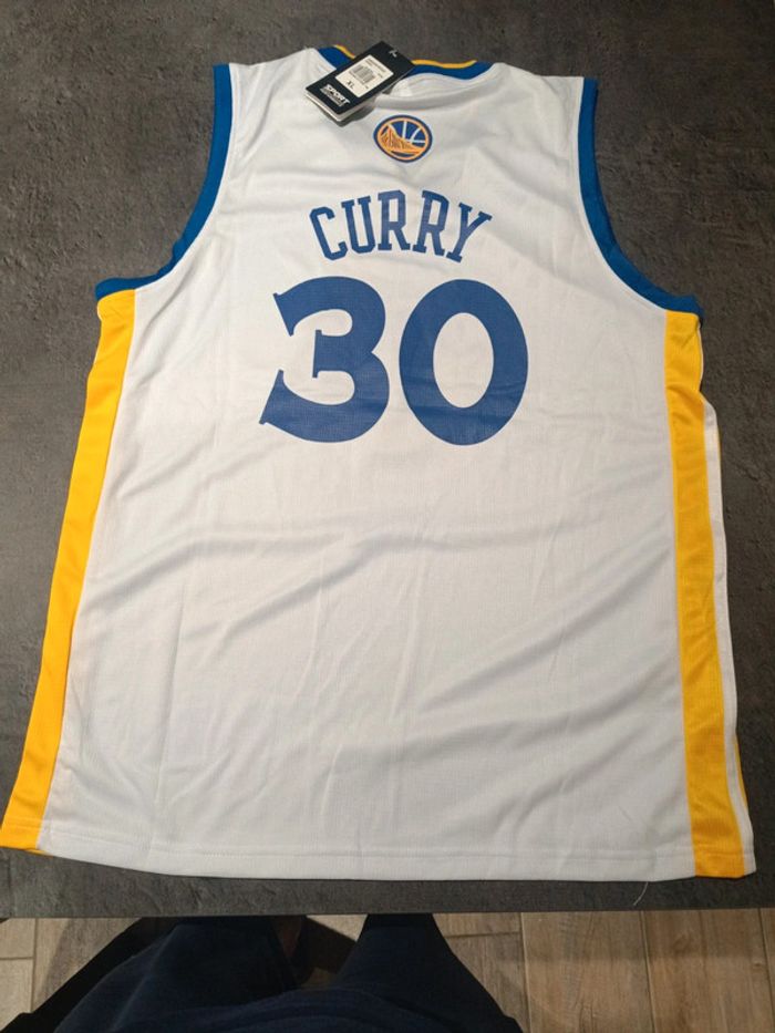 Tenue NBA golden state warriors Stephen Curry blanc. T.XL - photo numéro 2