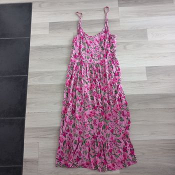 Robe été longue imprimée à bretelles taille M