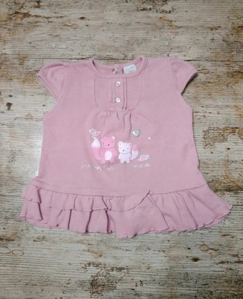 Joli t-shirt manches courtes été fille 3 mois