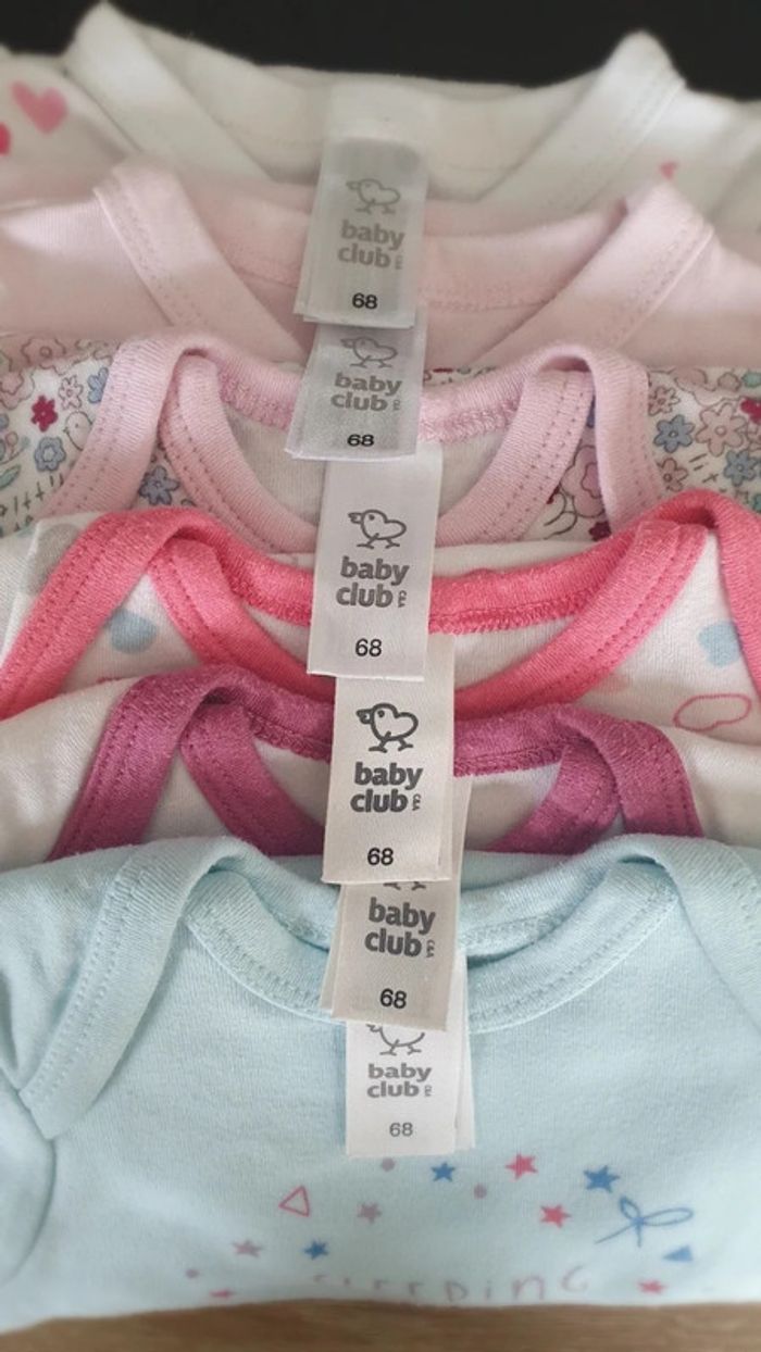 Lot de 6 bodies manches longues 68 cm - photo numéro 10