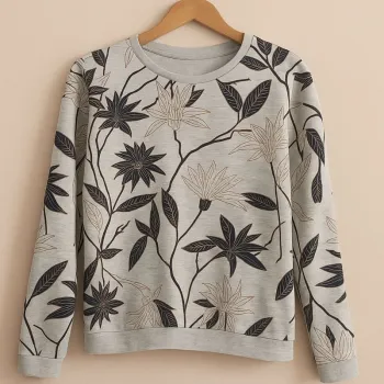 Sweat fleuri  fille taille 14 ans