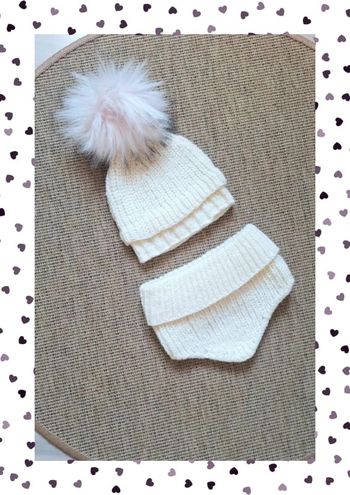 Sublime ensemble bonnet et tour de cou fait main
