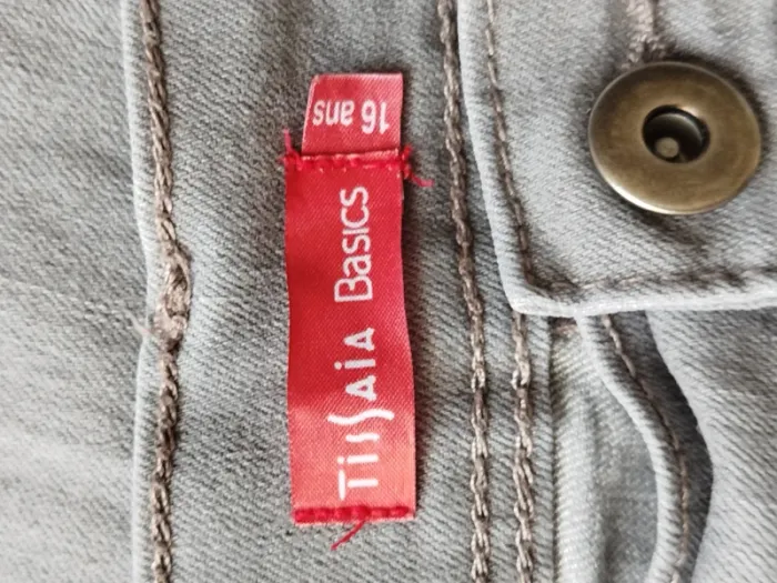 Jean gris Tissaia taille 16 ans - photo numéro 4