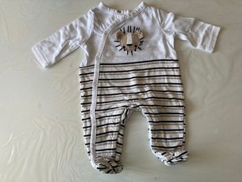 Pyjama Jersey blanc Orchestra 1 mois