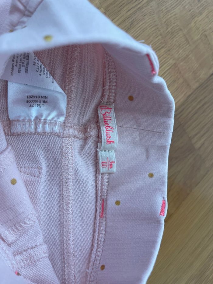 Legging effet jeans rose neuf fille taille 3 mois Billieblush - photo numéro 3