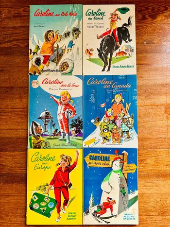 Lot de 6 Caroline Pierre Probst Grands albums Hachette livres en très bon état