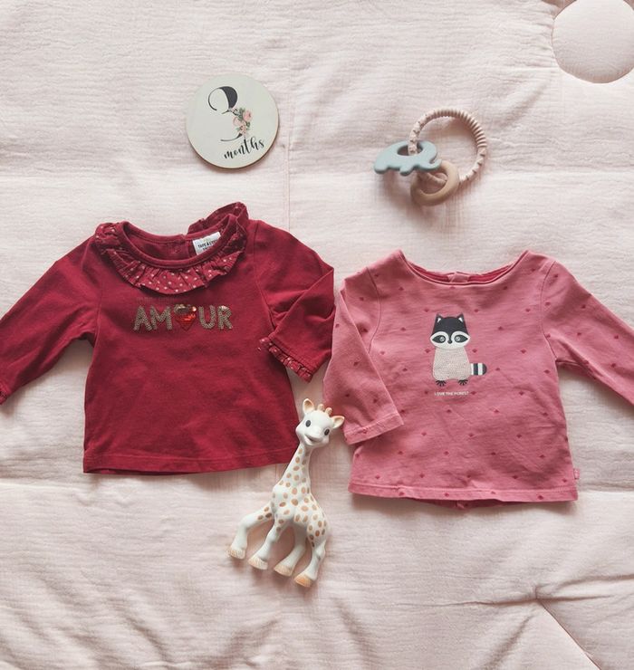 Lot 2 t-shirt 3 mois