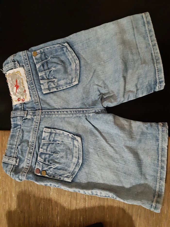 Short long pantacourt jean Lisa rose 3 ans - photo numéro 2