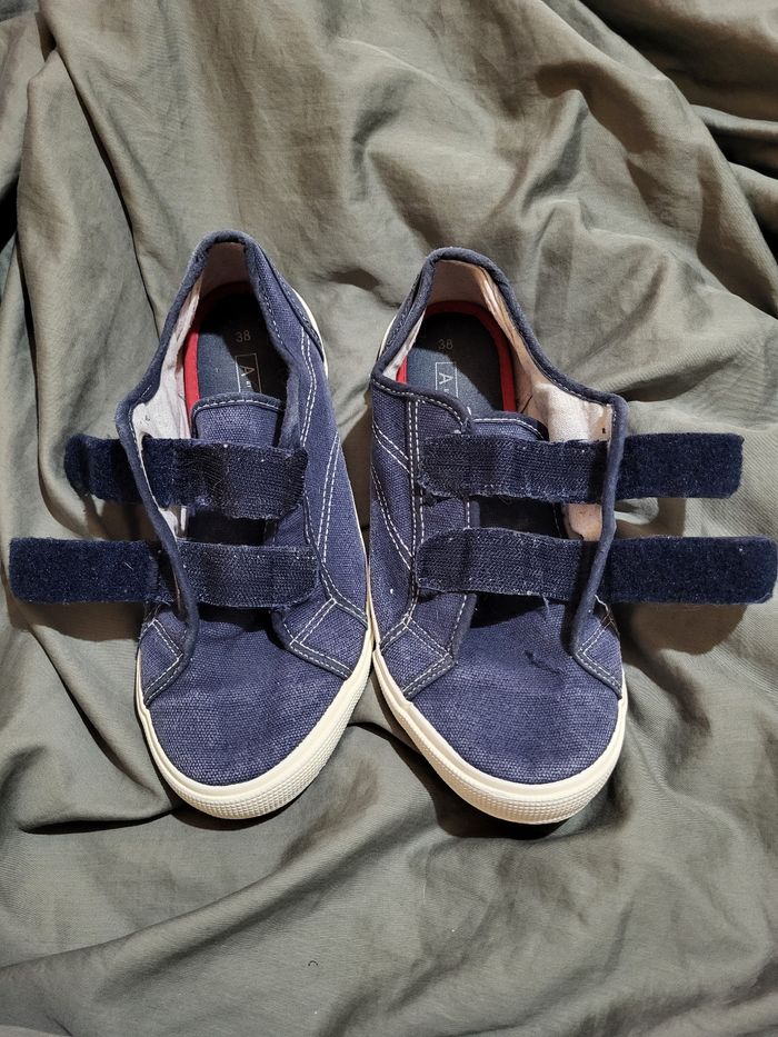 Basket en toile bleue marine André - photo numéro 5