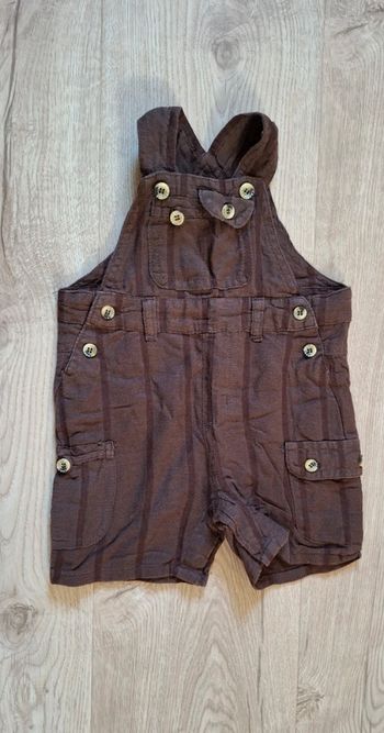 Salopette-short 9mois TBE Caramouile