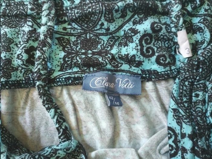 Tunique à bretelle bleu à motif noir - photo numéro 2