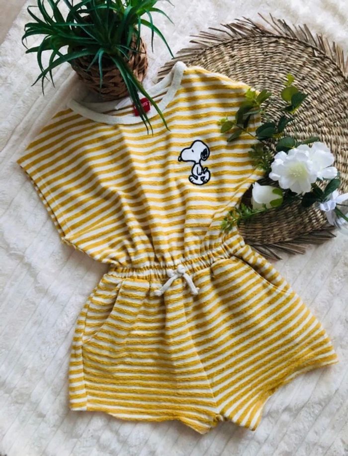 Combinaison short moutarde fille Zara - photo numéro 2