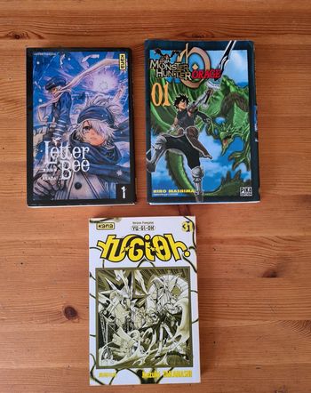 Lot mangas Letter Bee, Yu-gi-oh, Monster hunter