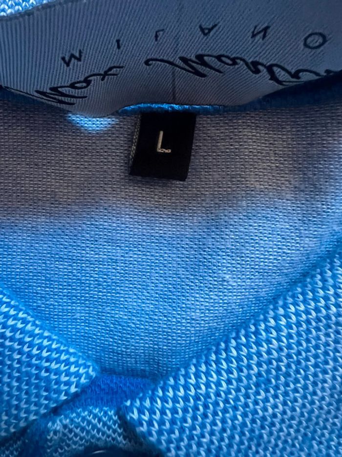 Polo homme bleu manches courtes taille L - photo numéro 5