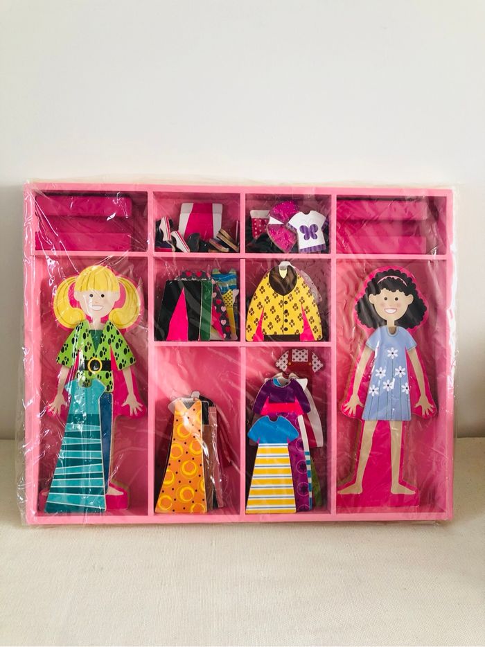 Melissa et doug jouet puzzle bois habiller styliste poupée