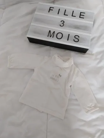 Sous-pull fille 3 mois Gemo