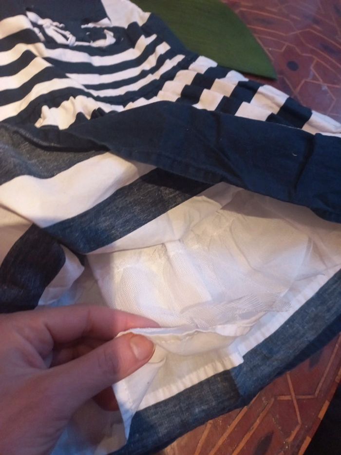 Belle robe marine évasée doublures 9 a 12 mois - photo numéro 5