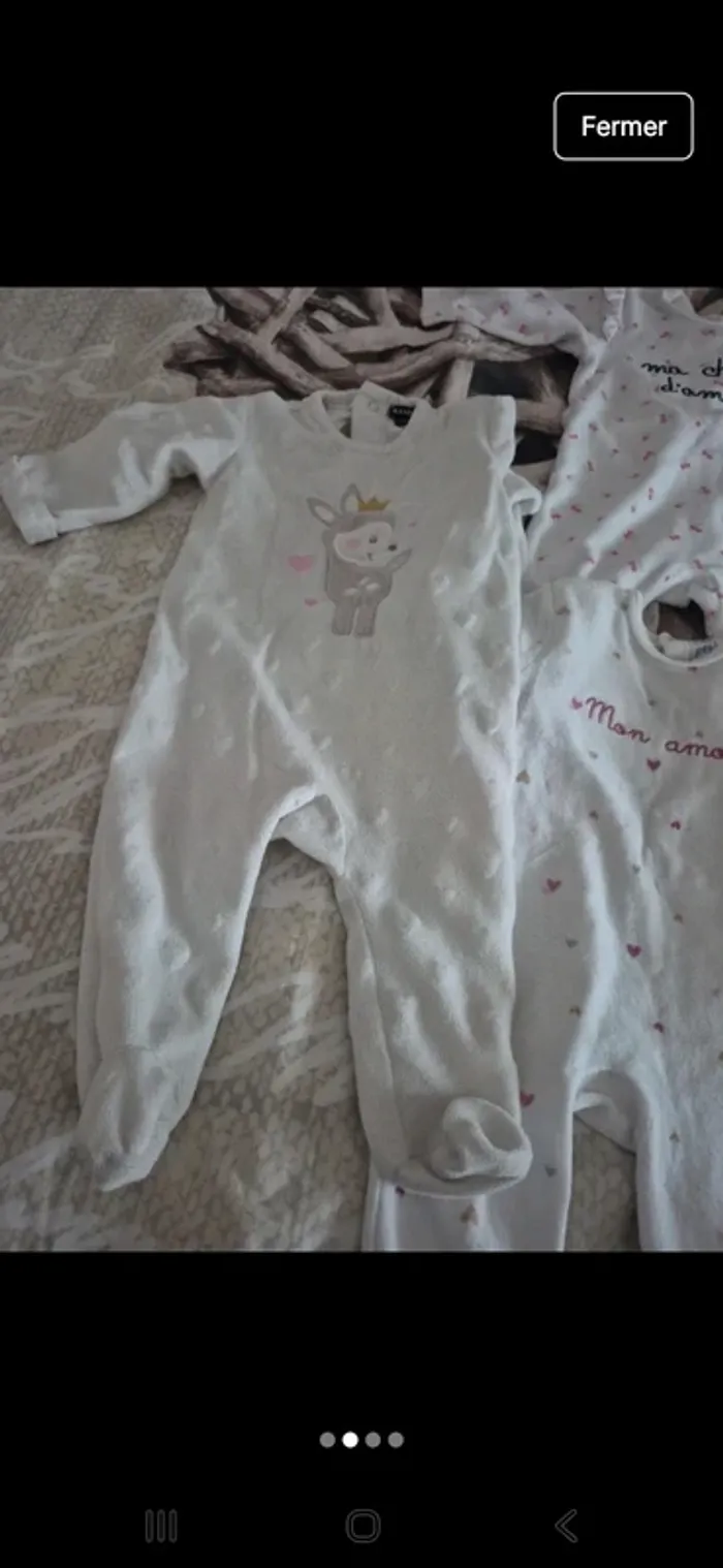 6 pyjamas velours 6mois - photo numéro 2